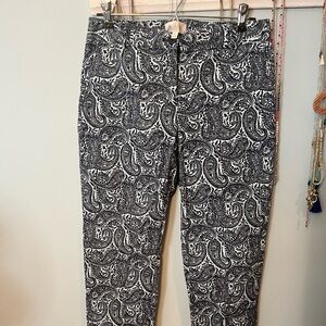Talbots paisley pattern pants